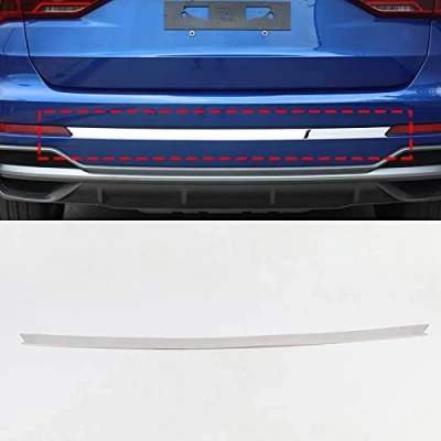 Abbildung von HIGH FLYING für Q3 F3 S Line 2019 2020 2021 2022 2023 Chrom Rückseite Stoßfänger Dekor 1 Stück (Nicht Sportback)