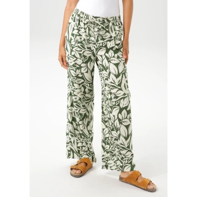Abbildung von Aniston CASUAL Schlupfhose mit fantasievollen Blättern bedruckt NEUE KOLLEKTION