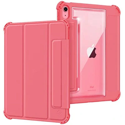 Abbildung von Fintie Hybrid Rugged Armor Hülle für iPad 10. Generation 2022 10,9 Zoll mit Stifthalter Militär Fallgetestete Heavy Duty Schutzhülle Case Cover 10th Generation, Pink