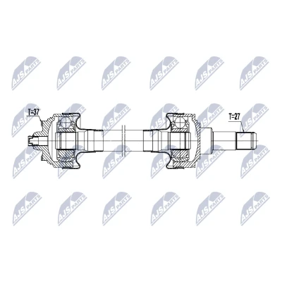 Abbildung von NTY NPW BM 226 Antriebswelle Hinterachse links 722mm