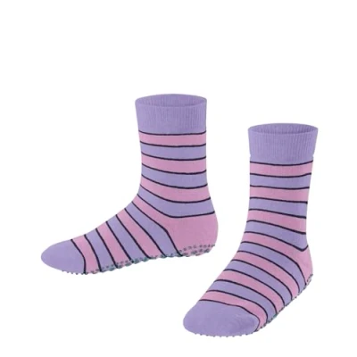 Abbildung von FALKE Unisex Kinder Simple Stripes K HP Baumwolle Rutschhemmende Noppen 1 Paar Stoppersocken, Lila (Light Lilac 6819) neu umweltfreundlich, 35 38