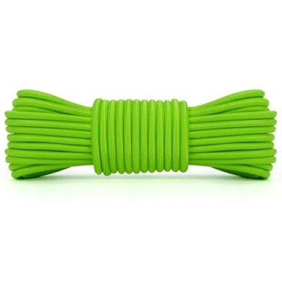 Abbildung von Abma Cord Gummiseil Expanderseil 5mm 10M Gummischnur UV Beständig Planenseil 100% Dehnung Spannseil für Plane, Anhängerplane, Sonnensegel, Zelte, Banner Neon Grün
