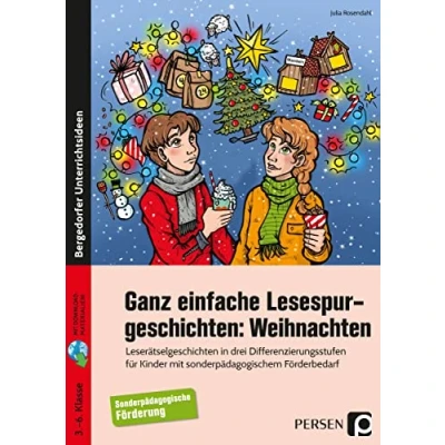 Abbildung von Ganz einfache Lesespurgeschichten: Weihnachten: Leserätselgeschichten in drei Differenzierungsstufen für Kinder mit sonderpädagogischem Förderbedarf (3. bis 6. Klasse)