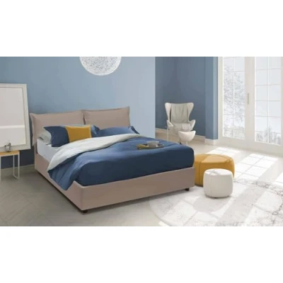 Abbildung von Talamo Italia Doppelbett Michela, Containerbett mit Kunstlederbezug, 100% Made in Italy, Frontöffnung, inklusive Matratze 140x190 cm, Turteltaube
