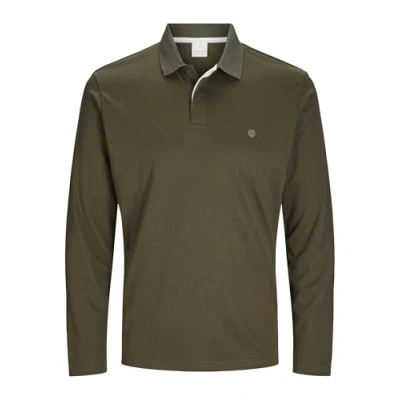 Abbildung von Jack &amp; Jones Premium Einfarbig Poloshirt, Herren, Größe: Large, Sea turtle
