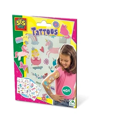 Abbildung von SES Creative 14673 Märchen Tattoos für Kinder Hautfreundliche Metallische