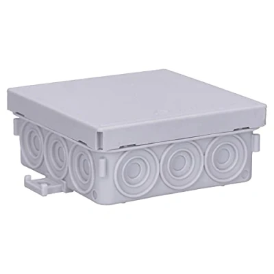 Abbildung von 10 Stück Voxura Feuchtraum Aufputz Verbindungsdose Abzweigdose Verteilerdose 85x85x37mm IP55 Abzweigkasten AP grau