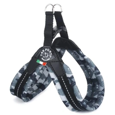 Abbildung von Tre Ponti Geschirr Easy Fit Soft Mesh mit Click Verschluss in div. Farben und Größen, Farbe:Camouflage grau, Größe:Gr 1. / 24 29cm bis 3kg
