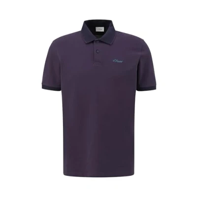 Abbildung von s.Oliver MIT Kontrastdetails Poloshirt, Herren, Größe: Small, Aubergine