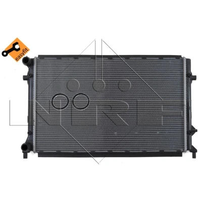 Abbildung von NRF 56153 Kühler, Motorkühlung Aluminium 650 406 33 EASY FIT mit Dichtring Kühlrippen gelötet VOLKSWAGEN: GOLF 5 Schrägheck, Touran I, 6