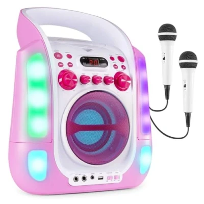 Abbildung von Fenton SBS30P tragbares Karaoke Set mit Bluetooth, CD+G und Mikrofonen