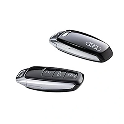 Abbildung von Audi 4N0071208AY9T Schlüsselblende Cover, mit Ringe Logo, nur für Schlüssel 8Y0959754 4N0959754 (mythosschwarz)