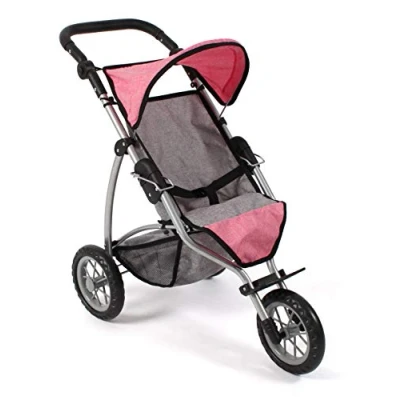 Abbildung von Puppenwagen Jogging Buggy &quot;LEON&quot; Melange pink