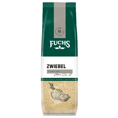Abbildung von Fuchs Gewürze Zwiebel granuliert im recyclebaren Nachfüllbeutel 70 g