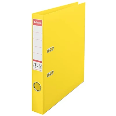 Abbildung von Esselte DIN A4 Ordner, Gelb, 52 mm Rückenbreite, Kunststoff, 1er Pack, 811410