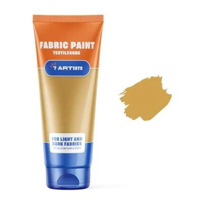 Abbildung von Stoffmalfarben Stofffarben Textilfarbe Gold Acrylfarbe Auf Wasserbasis Flasche 60 ml Waschmaschinenfest Nach Fixierung Hochdeckend Für Dunkle Stoffe Deckweiß