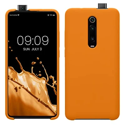 Abbildung von kwmobile Hülle kompatibel mit Xiaomi Mi 9T (Pro) / Redmi K20 Silikon Handy Case Handyhülle weiche Oberfläche kabelloses Laden Apricot