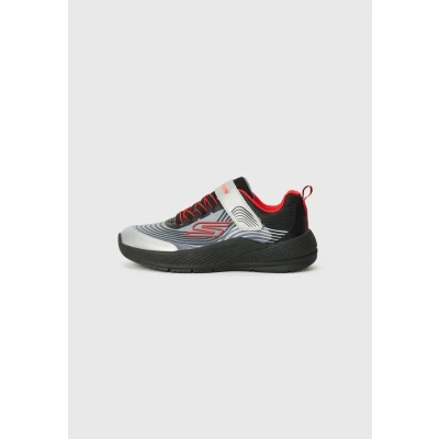 Abbildung von Skechers Microspec Advance Sneaker low Black charcoal/silvercoloured/red für Kinder, Größe: 28, charcoal/silver coloured/red Schuhe