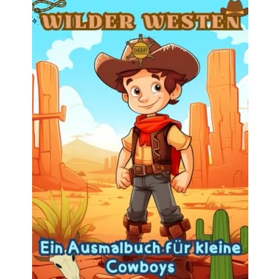 Abbildung von Wilder Westen Ausmalbuch: Cowboys &amp; Indianer Ein Ausmalbuch für Kinder im Alter von 4 10 Jahren, 64 Seiten Ausmalspaß mit vielen Motiven des Wilden Westens!