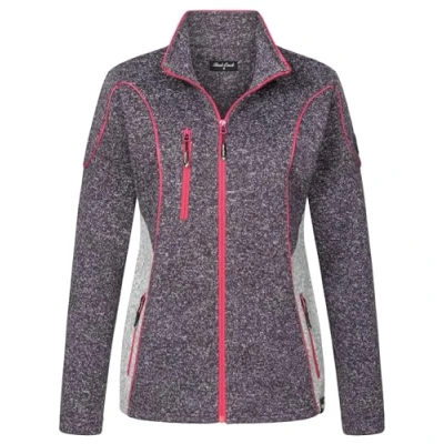 Abbildung von Rock Creek Damen Fleecejacke warm Übergangsjacke Windbreaker Fleece Jacken Outdoorjacke Stehkragen Damenjacke Melange Sweatjacke Pullover D 499 Violett 3XL