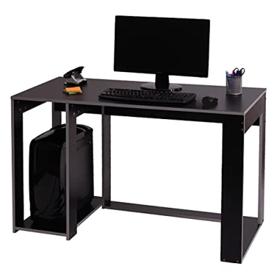 Abbildung von Mendler Schreibtisch HWC J26, Computertisch Bürotisch, 120x60x76cm schwarz grau