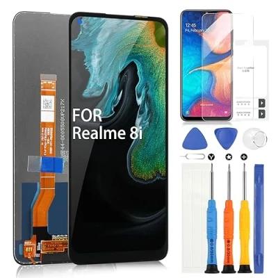 Abbildung von LCD Display für Oppo A96 4G Realme 8i / 9i Bildschirm CPH2333 Digitazer Touchscreen Assembly mit Reparatur Set (Schwarz, 6,59 Zoll)