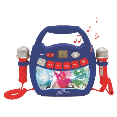Abbildung von Lexibook Leuchtender digitaler Karaoke Player mit 2 Mikrofonen Spider Man