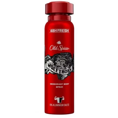 Abbildung von Old Spice Wolfthorn Deodorant Körperspray für Männer (150 ml), Herren, 48 h Frische, 0 % Aluminiumsalze, keine weißen Rückstände und gelben Flecken