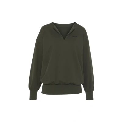 Abbildung von FCUK Sweatshirt, Sweatshirt mit V Ausschnitt und großen Rückenprint, Loungeanzug