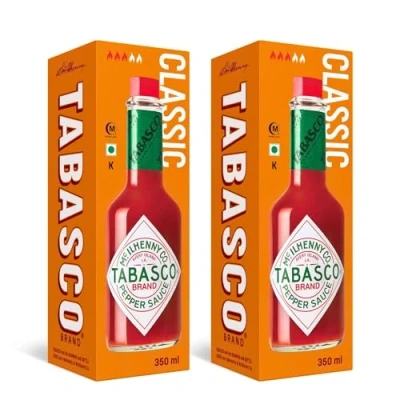 Abbildung von TABASCO® Original Red Pepper Sauce 2 x 350ml ist die kostengünstigste Variante! scharfe Soße aus nur drei 100% natürliche Zutaten 3 Jahre Reifezeit Chili Glasflasche