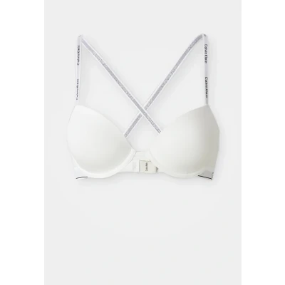 Abbildung von Calvin Klein Damen Demi Cups BH Lightly Lined mit Logobund, Weiß (White), 85A