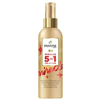Abbildung von Pantene Hitzeschutzspray, Leave in Conditioner, 5 1, 200 ml, Styling Haarspray, Primer, formend, schützende und pflegende Haarkur
