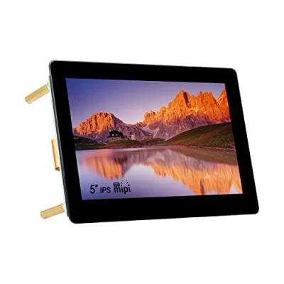 Abbildung von 5 zoll Touchscreen Display für Raspberry Pi, 800x480 IPS Bildschirm, DSI Schnittstelle, Kapazitives Touchpanel, Unterstützt Pi OS/Ubuntu/Kali/WIN10 IoT und Retropie, bis zu Punkte Touch