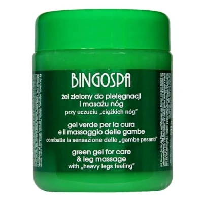 Abbildung von Grünes Gel für schwere Beine, Krampfadern, zerbrechliche Gefäße 500 ml BINGOSPA