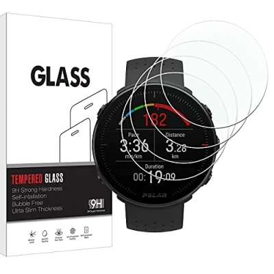 Abbildung von KELOLIN [4 Stück] für Polar Vantage M Panzer Schutz Glas Bildschirm Schutzfolie 9H Härte, Kratzfest, Blendfrei, Anti Fingerprint HD Displayschutzfolie kompatibel mit