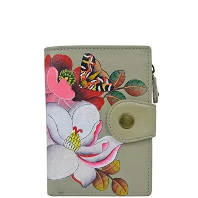 Abbildung von Anna by Anuschka Damen Women&#039;s Purse Geldb rse aus echtem Leder handbemalt Dreamy Blossoms, Einheitsgröße EU