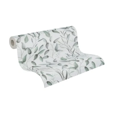 Abbildung von A.S. Création Vliestapete &quot;PintWalls II Blätterranken Tapete Mustertapete Blätter Natur&quot;, matt, floral für Schlafzimmer Küche Wohnzimmer Blätterranke Flur
