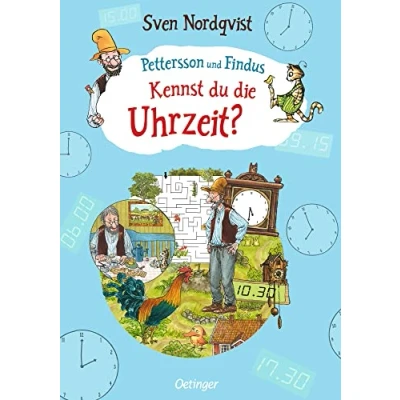Abbildung von Pettersson und Findus. Kennst du die Uhrzeit?: Vermittelt das Uhrlesen Zeitverständnis an Vor Grundschulkinder ab 5 Jahren