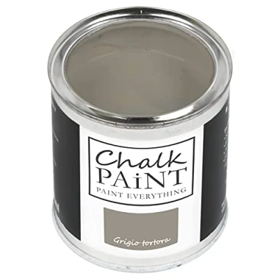Abbildung von Chalk Paint Everything® Grigio Tortora (Taubengrau) (750 ml) Wasserbasierte Kreidefarbe für Shabby Chic Möbel, Dekoration und Recycling Projekte Ungiftig, leicht anzuwenden