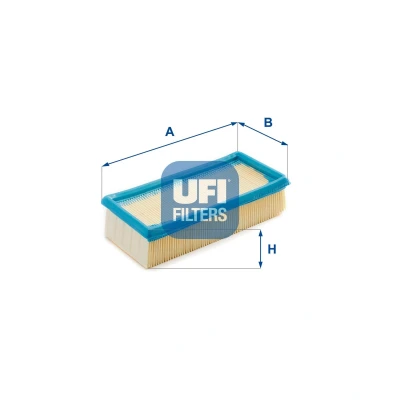 Abbildung von UFI 30.836.00 Luftfilter 48,5 93 203 Filtereinsatz VOLKSWAGEN: GOLF 2, Jetta 1