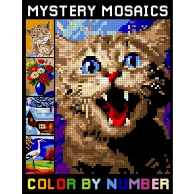 Abbildung von Mystery Mosaics Color By Number: A Fun Pixel Art Coloring Book for Adults Relaxation and Stress Relief (Color Quest Number)