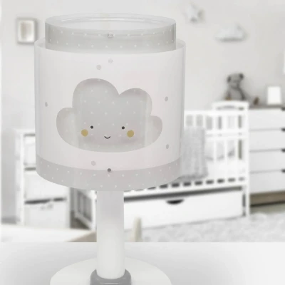 Abbildung von Dalber Kinder Tischlampe Nachttischlampe kinderzimmer Baby Dreams Wolke Grau, 76011E, E14