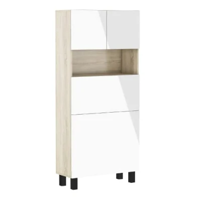 Abbildung von BIM Furniture Klappbare Schreibtischregale HOMI Regale Haushaltsbüro Wandtisch Computertisch Laptop Tisch Klapptisch (Sonoma Eiche/weiß Glanz)