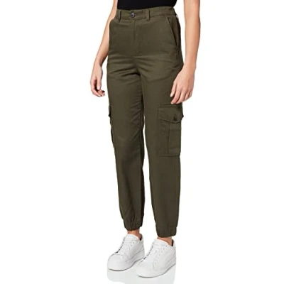 Abbildung von JJXX Holly Relaxed Cargo PANT Cargohose, Damen, Größe: XLx30, Forest night