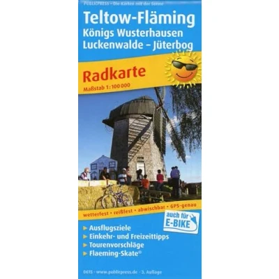 Abbildung von Teltow Fläming, Königs Wusterhausen, Luckenwalde Jüterbog: Radkarte mit Ausflugszielen, Einkehr &amp; Freizeittipps, Flaeming Skate®, wetterfest, ... GPS genau. 1:100000 (Radkarte: RK)