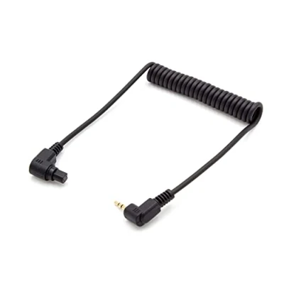 Abbildung von vhbw Kabel Anschlusskabel kompatibel mit Canon EOS 5D Mark II, III, 6D, 7D, 7D II Kamera, DSLR 90cm, Spiralkabel