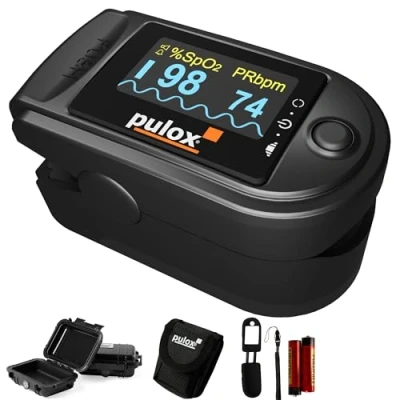 Abbildung von pulox PO 200A Set Finger Pulsoximeter Schwarz 1 St