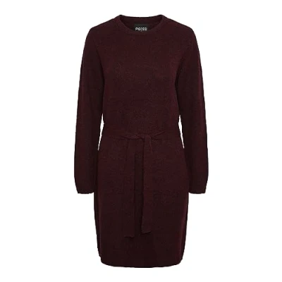 Abbildung von Pieces Pcjuliana Oneck Dress Strickkleid, Damen, Größe: Small, Tawny port