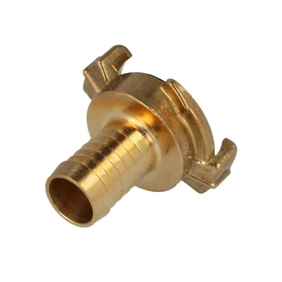 Abbildung von tecuro Schnellkupplung mit 3/4 (19 mm) Schlauchstutzen Schlauchstück Messing blank