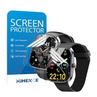 Abbildung von MIHENCE Schutzfolie Kompatibel für WeurGhy/Kuizil 1,91&#039;&#039; Smartwatch T70, TPU HD Displayschutzfolie T70 [ 6 Stück ]